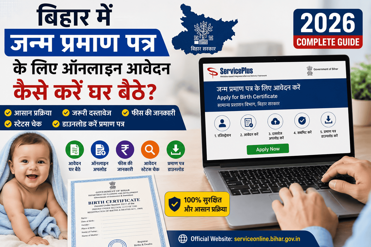 How To Apply For Birth Certificate Online At Home
